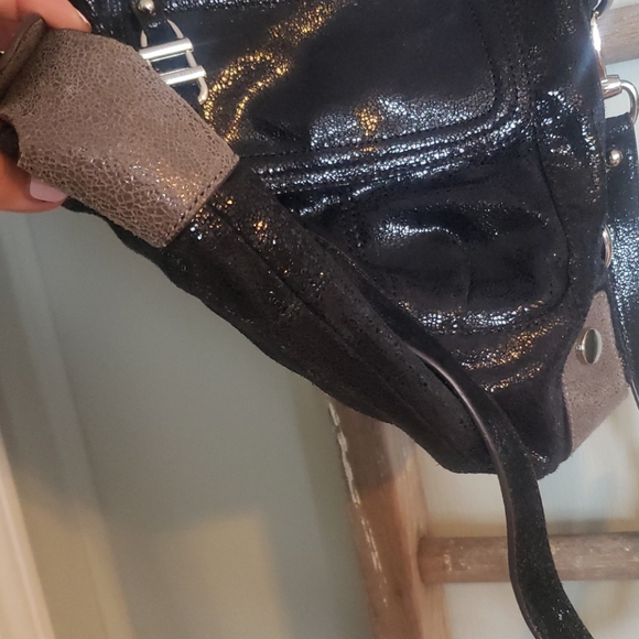 B. Makowsky black metallic suede purse - Picture 5 of 8